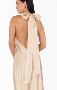 Lisa Maxi Dress ~ Champagne Luxe Satin(XXS)
