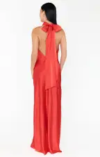 Lisa Maxi Dress ~ Red Luxe Satin(XXS)