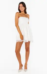 Avery Mini Dress ~ Adorning Lace White(XXS)