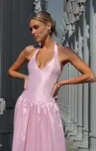 Eliza Maxi Dress ~ Light Pink Light Taffeta(XXS)