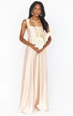 Madi Gown ~ Champagne Luxe Satin(XXS)