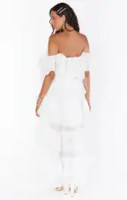 Brandy Maxi Dress ~ White Organza(XXS)
