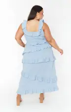 Greta Dress ~ Steel Blue Stretch(XXS)
