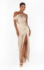 Jodie Dress ~ Champagne Luxe Satin