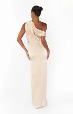 Jodie Dress ~ Champagne Luxe Satin(XXS)