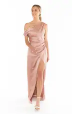 Jodie Dress ~ Rose Gold Luxe Satin(XXS)