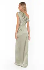 Jodie Dress ~ Moss Green Luxe Satin(XXS)