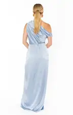 Jodie Dress ~ Steel Blue Luxe Satin(XXS)