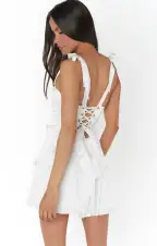 Lady Corset Mini Dress ~ Ivory Luxe Satin(XXS)