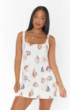 Steph Mini Dress ~ Shell Linen(XXS)