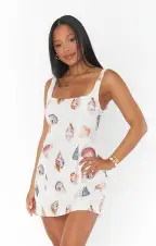 Steph Mini Dress ~ Shell Linen(XXS)