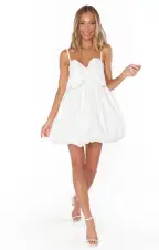 Bubble Bow Mini ~ White Taffeta(XXS)
