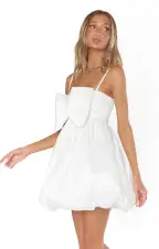 Bubble Bow Mini ~ White Taffeta(XXS)