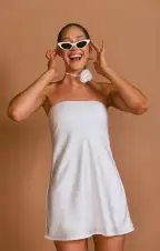 Taylor Tube Mini Dress ~ Ivory Luxe Satin(XXS)