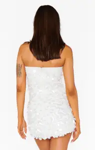 Savvy Tube Dress ~ Shiny Shell Embellishment(XXS)