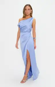 Jodie Dress ~ Borrowed Blue Luxe Satin(XXS)