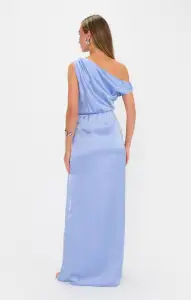 Jodie Dress ~ Borrowed Blue Luxe Satin(XXS)