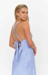 Anderson Maxi Dress ~ Borrowed Blue Luxe Satin(XXS)