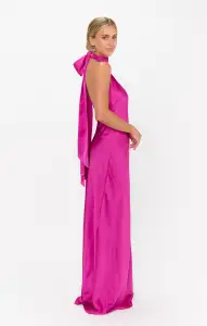 Lisa Maxi Dress ~ Rich Magenta Luxe Satin(XXS)