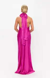 Lisa Maxi Dress ~ Rich Magenta Luxe Satin(XXS)