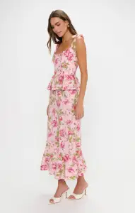 Pauline Peplum Dress ~ Garden Romantic