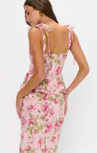 Pauline Peplum Dress ~ Garden Romantic(XXS)