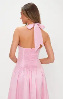 Eliza Maxi Dress ~ Light Pink Light Taffeta(XXS)