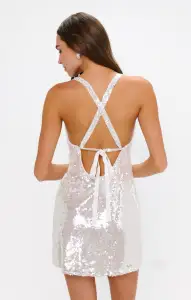 Anderson Mini Dress ~ Ivory Shimmery Sequins(XXS)