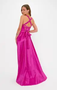 Abigail Maxi Dress ~ Rich Magenta Taffeta(XXS)