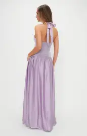 Eliza Maxi Dress ~ Lavender Luxe Satin(XXS)