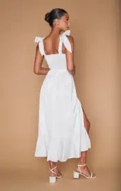 Garden Midi Dress ~ Ivory Luxe Satin(XXS)