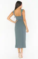 Eden Midi Dress ~ Dusty Sage Stretch(XS)
