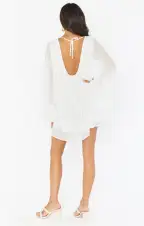 Marvel Mini Dress ~ White Clip Dot(XS)