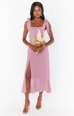 Claire Midi Dress ~ Antique Rose Chiffon(XXS)