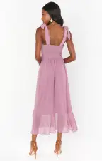 Claire Midi Dress ~ Antique Rose Chiffon(XXS)