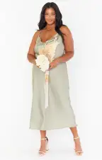 Verona Cowl Dress ~ Moss Green Luxe Satin(XXS)