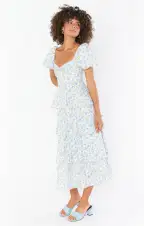 Va Va Midi Dress ~ Charming Rose(XXS)