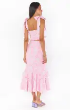 Dutchess Ruffle Top ~ Blushing Floral Stretch(XXS)