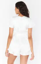 Say I Do Romper ~ Ivory Luxe Satin(XXS)