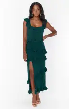 Greta Dress ~ Emerald Stretch(XXS)