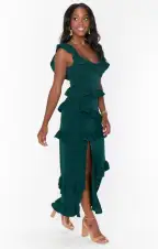 Greta Dress ~ Emerald Stretch(XXS)