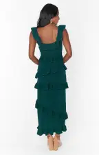 Greta Dress ~ Emerald Stretch(XXS)