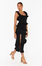 Greta Dress ~ Black Stretch(XXS)