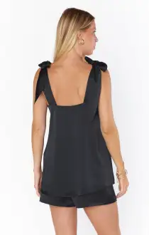 Makeup Tank ~ Black Luxe Satin(XXS)