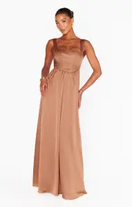 Nina Maxi Dress ~ Copper Luxe Satin(XXS)