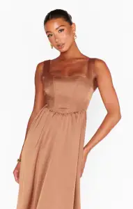 Nina Maxi Dress ~ Copper Luxe Satin(XXS)