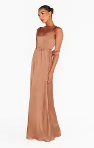Nina Maxi Dress ~ Copper Luxe Satin(XXS)