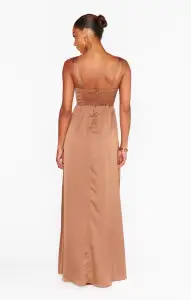 Nina Maxi Dress ~ Copper Luxe Satin(XXS)