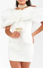 Major Drama Dress ~ White Taffeta(XXS)
