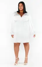 Rosetta Mini Dress ~ Ivory Luxe Satin(XXS)